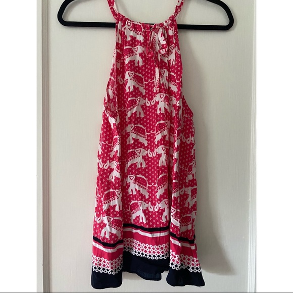Crown & Ivy Pink Elephant halter tank top. - Picture 3 of 3